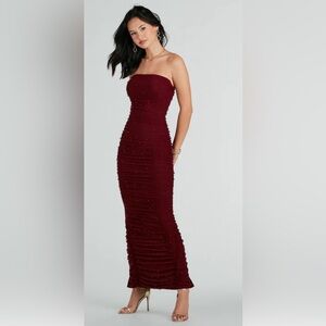 Burgundy formal dress